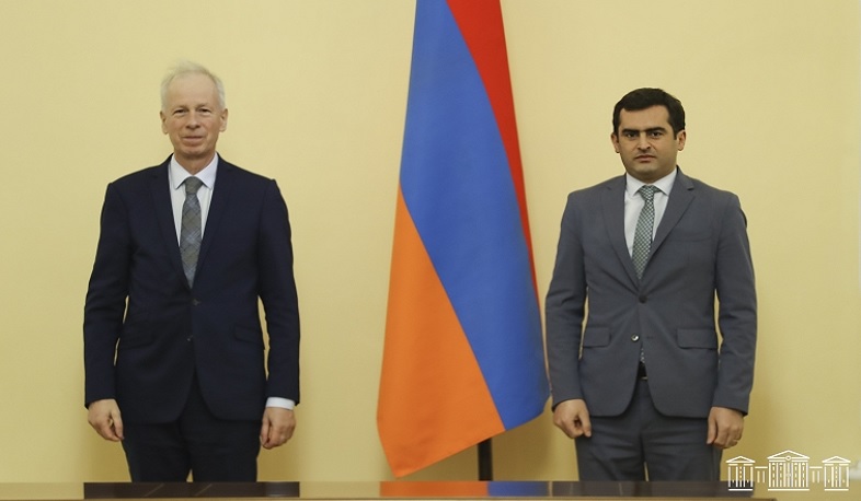 Hakob Arshakyan Receives Special Envoy of Canada to European Union and Europe Stéphane Dion