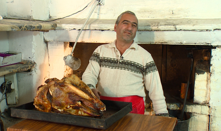 Traditional Gyumri dish prepared by Roman