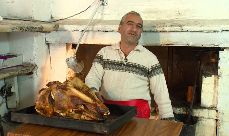 Traditional Gyumri dish prepared by Roman