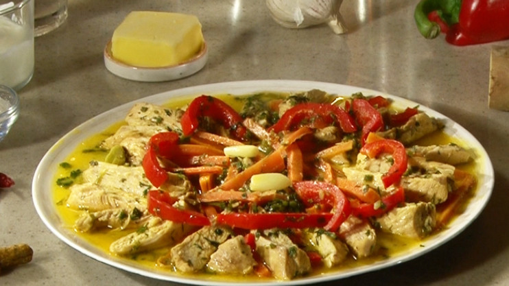 Готовим вместе. Куриная грудка с соусом из белого вина